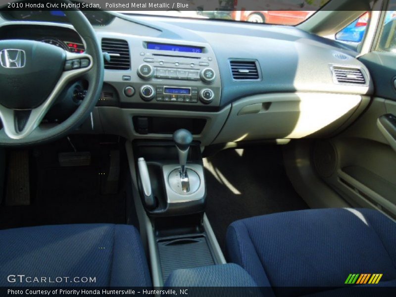 Polished Metal Metallic / Blue 2010 Honda Civic Hybrid Sedan
