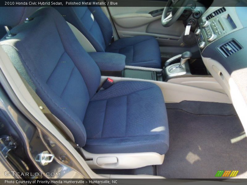 Polished Metal Metallic / Blue 2010 Honda Civic Hybrid Sedan