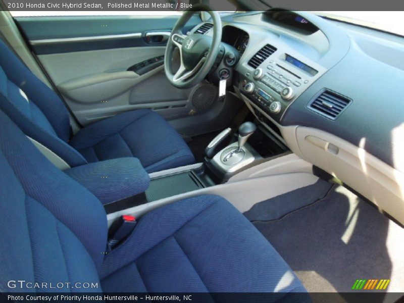 Polished Metal Metallic / Blue 2010 Honda Civic Hybrid Sedan