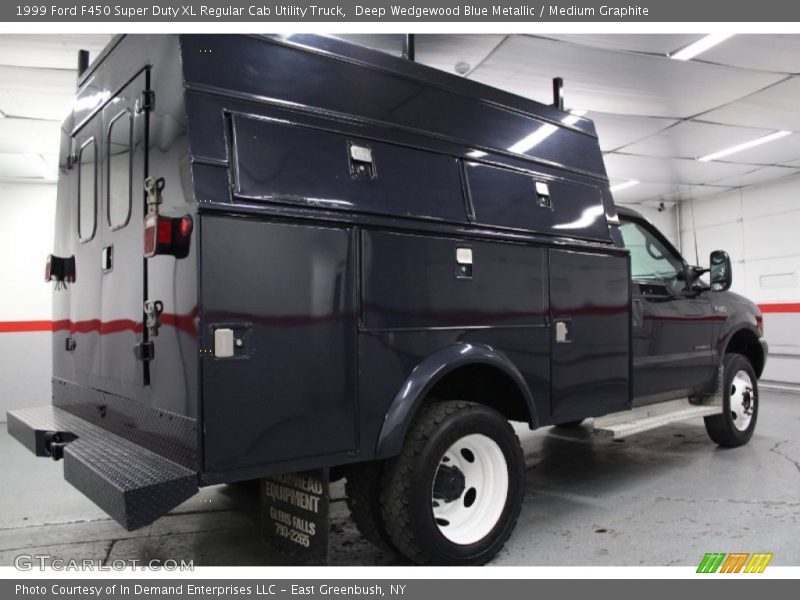 Deep Wedgewood Blue Metallic / Medium Graphite 1999 Ford F450 Super Duty XL Regular Cab Utility Truck