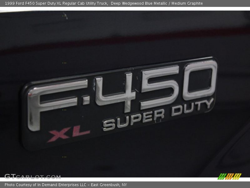 Deep Wedgewood Blue Metallic / Medium Graphite 1999 Ford F450 Super Duty XL Regular Cab Utility Truck