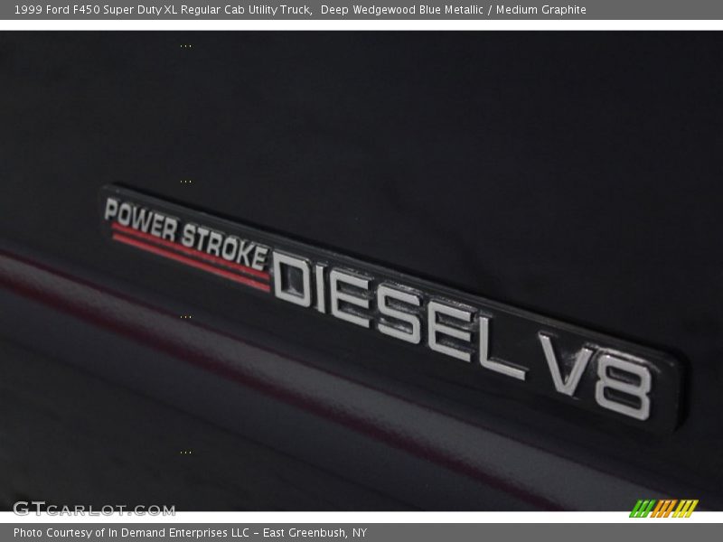 Deep Wedgewood Blue Metallic / Medium Graphite 1999 Ford F450 Super Duty XL Regular Cab Utility Truck