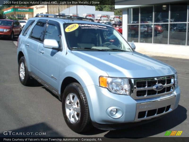 Light Ice Blue Metallic / Stone 2009 Ford Escape Hybrid Limited 4WD