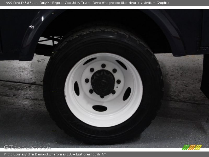 Deep Wedgewood Blue Metallic / Medium Graphite 1999 Ford F450 Super Duty XL Regular Cab Utility Truck
