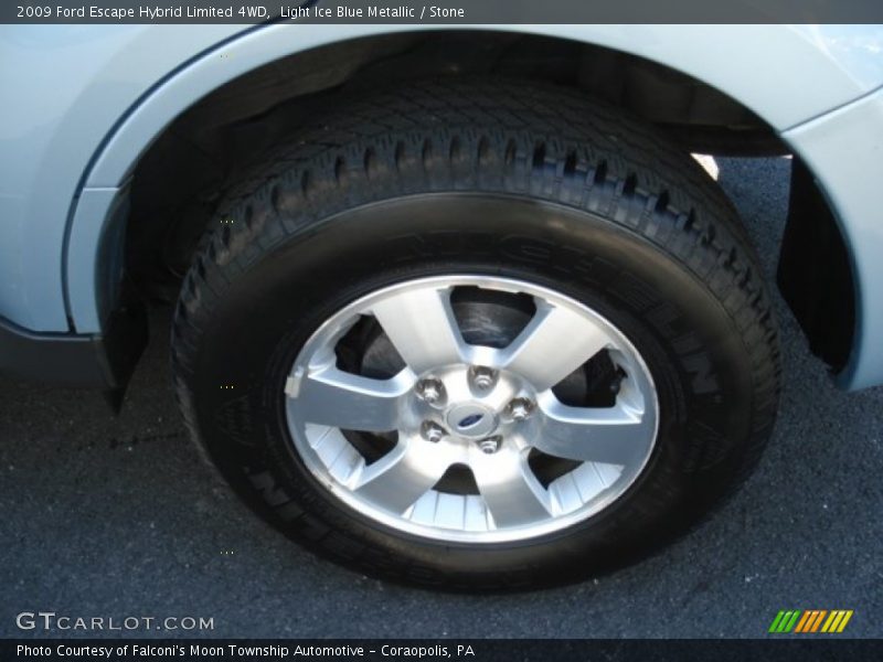 Light Ice Blue Metallic / Stone 2009 Ford Escape Hybrid Limited 4WD