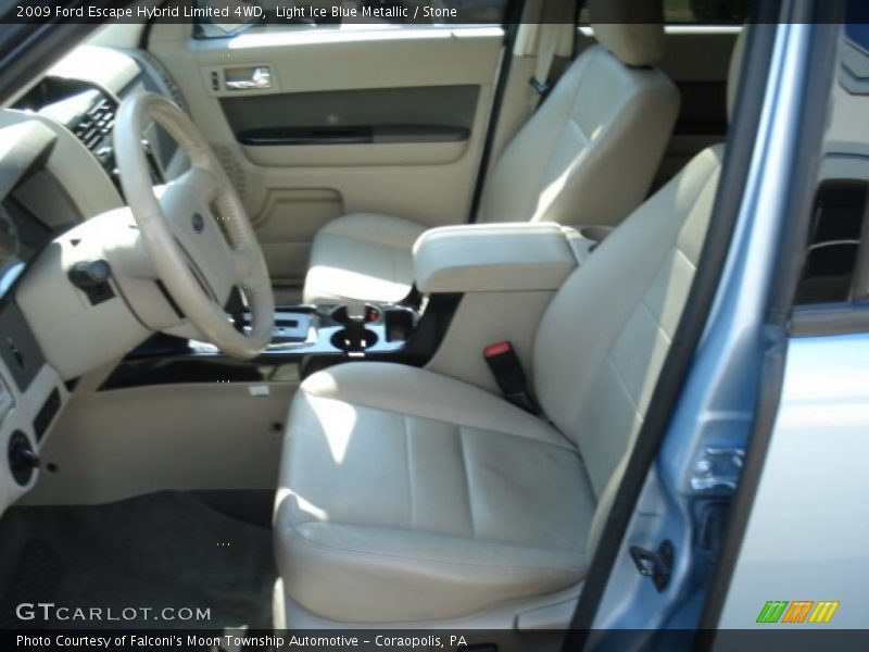 Light Ice Blue Metallic / Stone 2009 Ford Escape Hybrid Limited 4WD