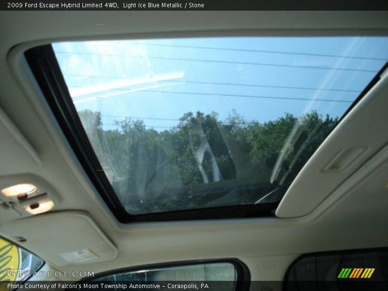 Light Ice Blue Metallic / Stone 2009 Ford Escape Hybrid Limited 4WD