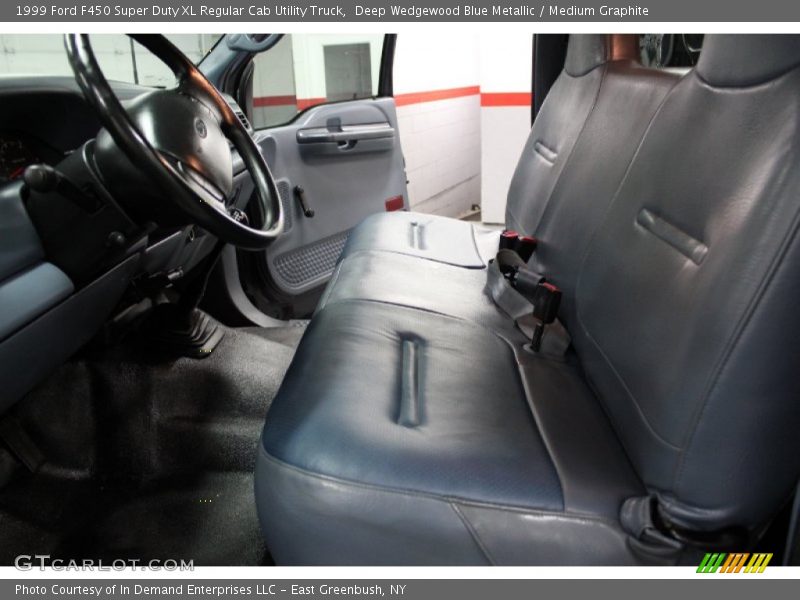 Deep Wedgewood Blue Metallic / Medium Graphite 1999 Ford F450 Super Duty XL Regular Cab Utility Truck