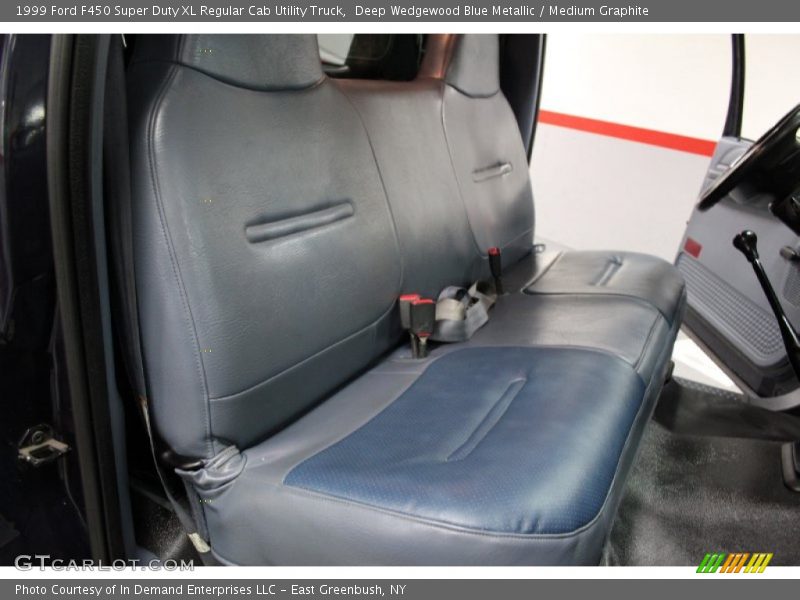 Deep Wedgewood Blue Metallic / Medium Graphite 1999 Ford F450 Super Duty XL Regular Cab Utility Truck