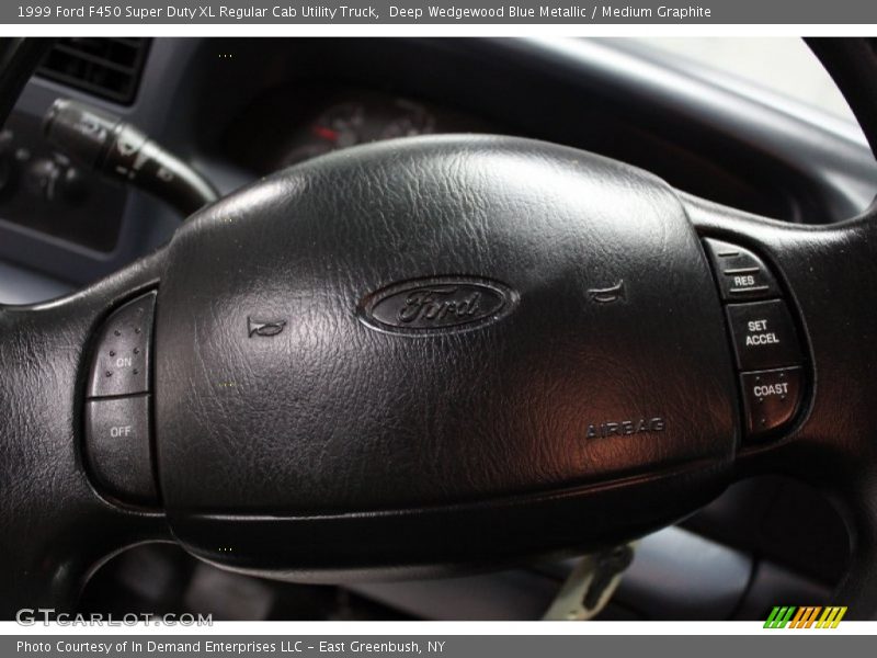 Deep Wedgewood Blue Metallic / Medium Graphite 1999 Ford F450 Super Duty XL Regular Cab Utility Truck