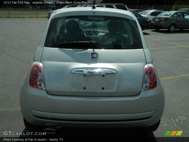 Argento (Silver) / Grigio/Nero (Gray/Black) 2013 Fiat 500 Pop