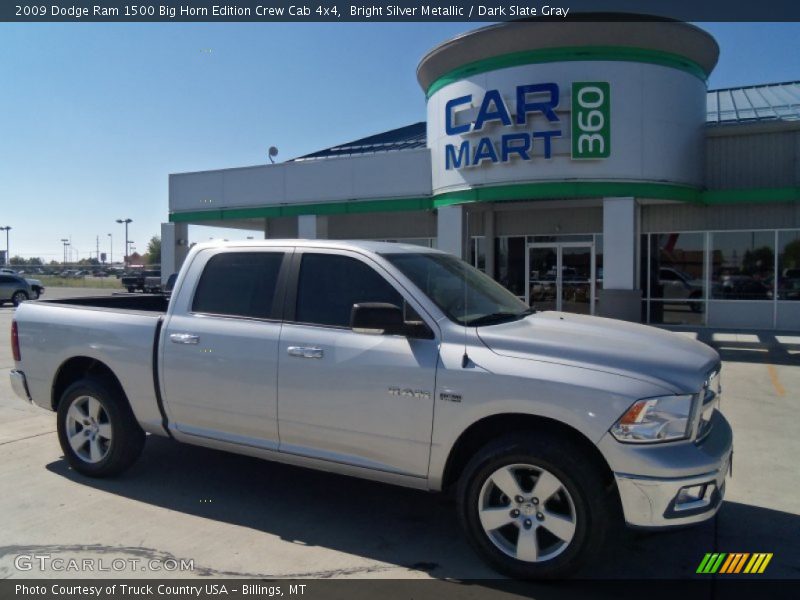 Bright Silver Metallic / Dark Slate Gray 2009 Dodge Ram 1500 Big Horn Edition Crew Cab 4x4
