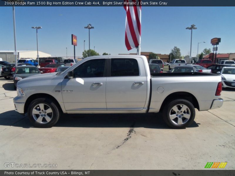 Bright Silver Metallic / Dark Slate Gray 2009 Dodge Ram 1500 Big Horn Edition Crew Cab 4x4