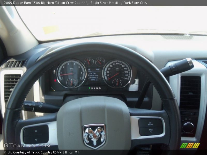 Bright Silver Metallic / Dark Slate Gray 2009 Dodge Ram 1500 Big Horn Edition Crew Cab 4x4