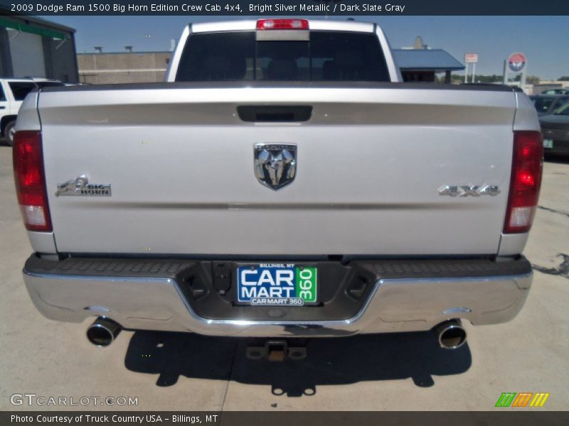 Bright Silver Metallic / Dark Slate Gray 2009 Dodge Ram 1500 Big Horn Edition Crew Cab 4x4