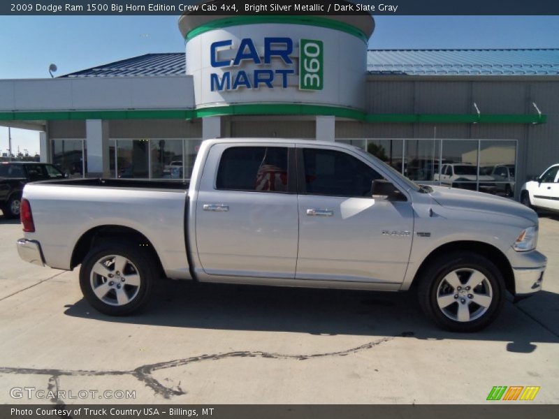 Bright Silver Metallic / Dark Slate Gray 2009 Dodge Ram 1500 Big Horn Edition Crew Cab 4x4