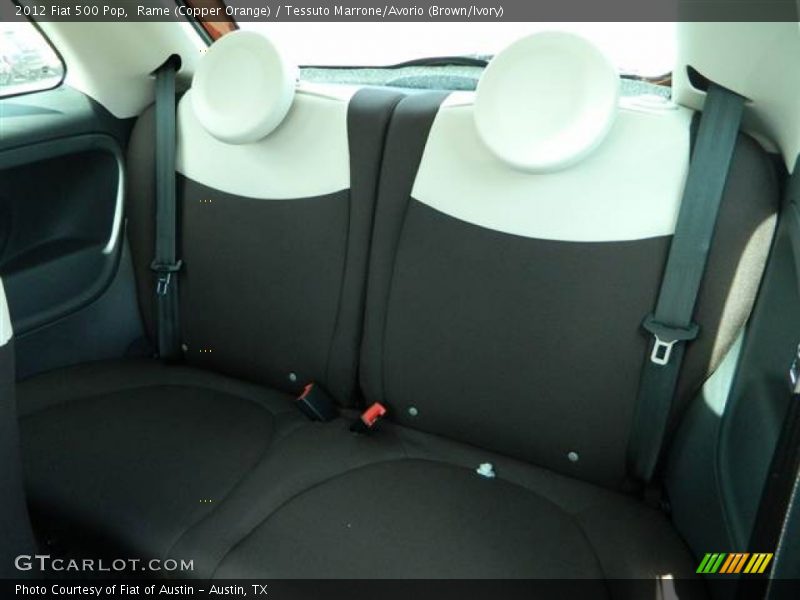 Rame (Copper Orange) / Tessuto Marrone/Avorio (Brown/Ivory) 2012 Fiat 500 Pop