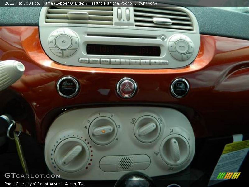 Rame (Copper Orange) / Tessuto Marrone/Avorio (Brown/Ivory) 2012 Fiat 500 Pop