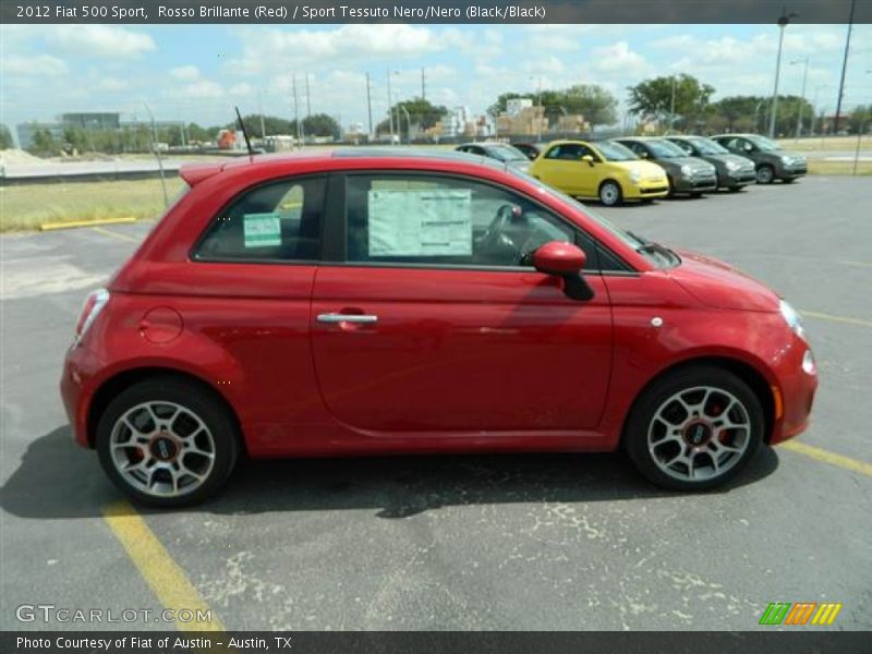 Rosso Brillante (Red) / Sport Tessuto Nero/Nero (Black/Black) 2012 Fiat 500 Sport