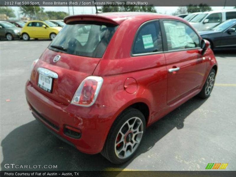 Rosso Brillante (Red) / Sport Tessuto Nero/Nero (Black/Black) 2012 Fiat 500 Sport