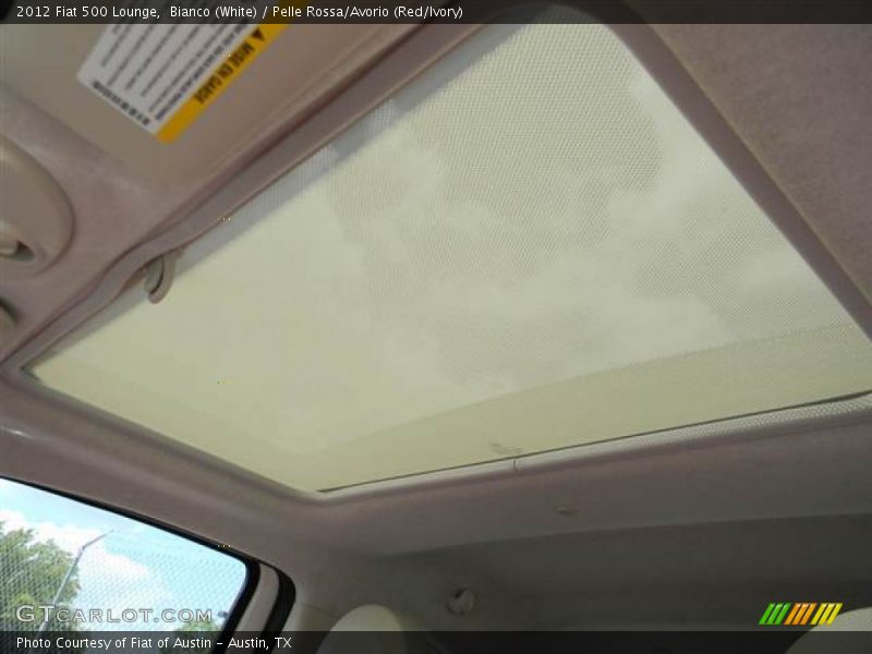 Bianco (White) / Pelle Rossa/Avorio (Red/Ivory) 2012 Fiat 500 Lounge