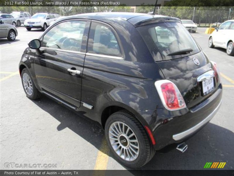 Nero (Black) / Pelle Rosso/Nera (Red/Black) 2012 Fiat 500 Lounge