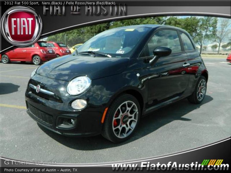 Nero (Black) / Pelle Rosso/Nera (Red/Black) 2012 Fiat 500 Sport