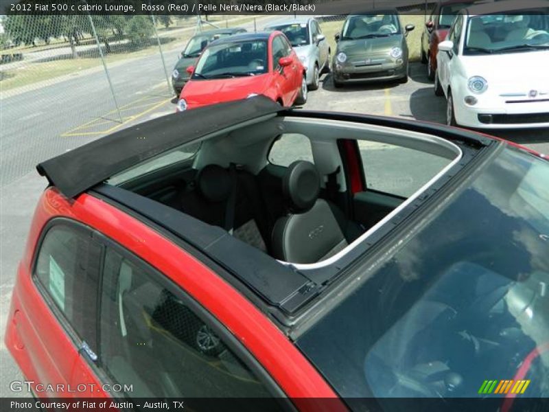 Rosso (Red) / Pelle Nera/Nera (Black/Black) 2012 Fiat 500 c cabrio Lounge