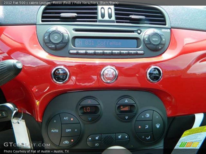 Rosso (Red) / Pelle Nera/Nera (Black/Black) 2012 Fiat 500 c cabrio Lounge