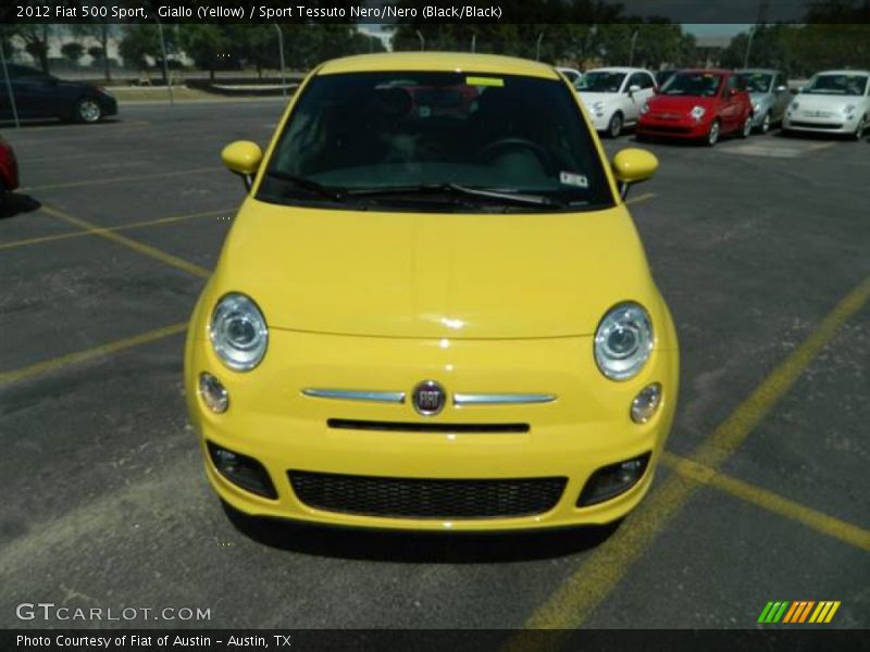 Giallo (Yellow) / Sport Tessuto Nero/Nero (Black/Black) 2012 Fiat 500 Sport