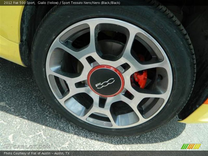 Giallo (Yellow) / Sport Tessuto Nero/Nero (Black/Black) 2012 Fiat 500 Sport