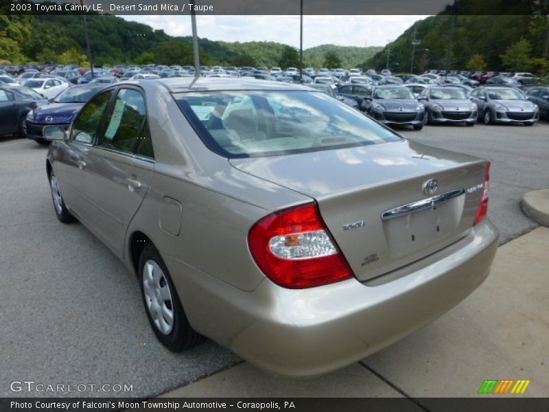 Desert Sand Mica / Taupe 2003 Toyota Camry LE