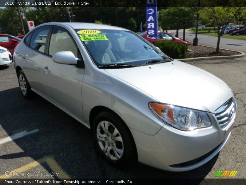 Liquid Silver / Gray 2010 Hyundai Elantra GLS