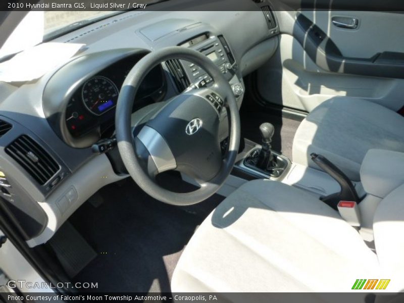Liquid Silver / Gray 2010 Hyundai Elantra GLS