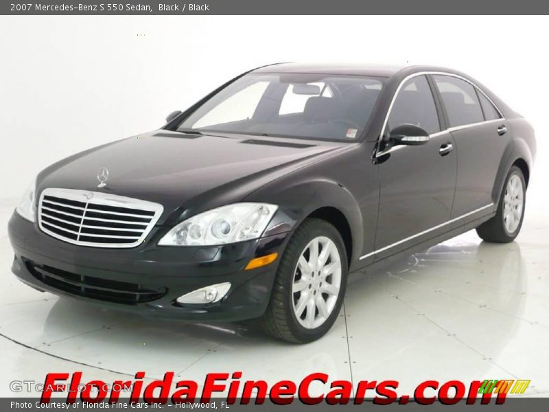 Black / Black 2007 Mercedes-Benz S 550 Sedan