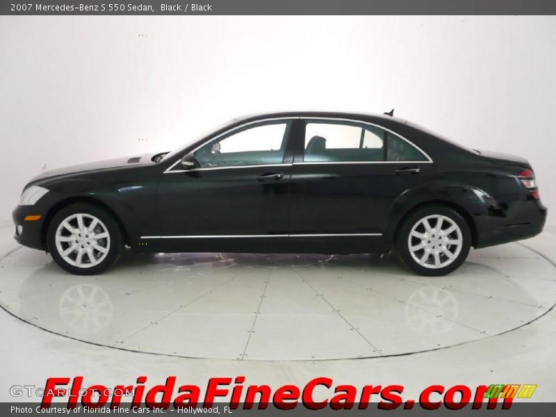 Black / Black 2007 Mercedes-Benz S 550 Sedan