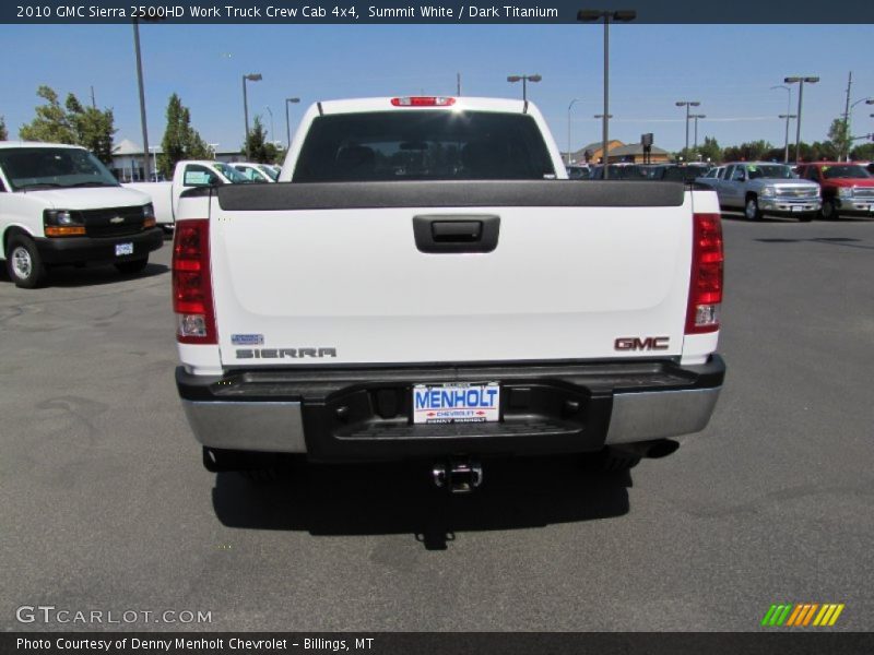 Summit White / Dark Titanium 2010 GMC Sierra 2500HD Work Truck Crew Cab 4x4