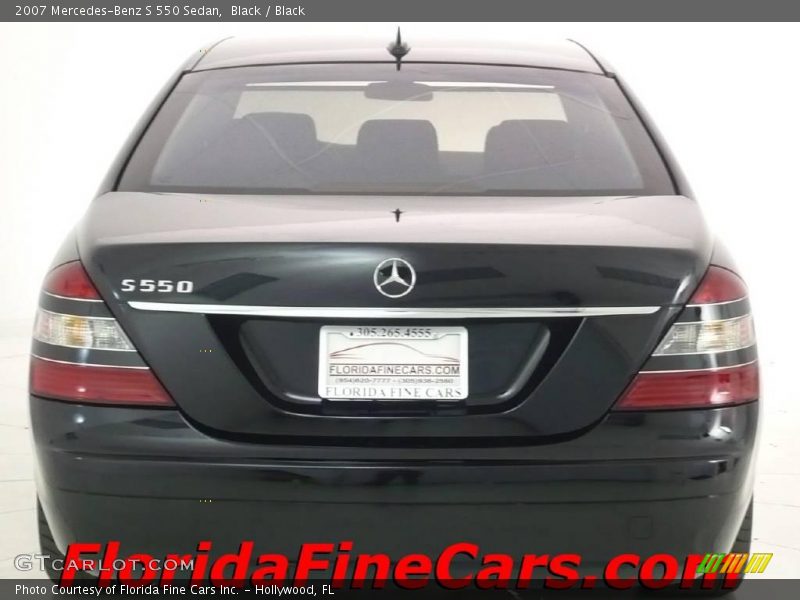 Black / Black 2007 Mercedes-Benz S 550 Sedan