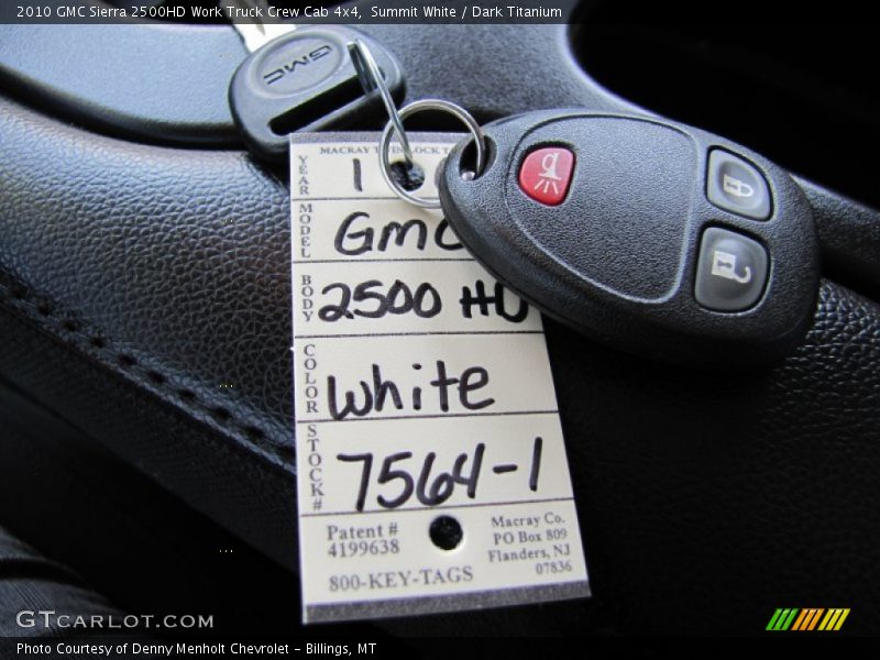 Summit White / Dark Titanium 2010 GMC Sierra 2500HD Work Truck Crew Cab 4x4