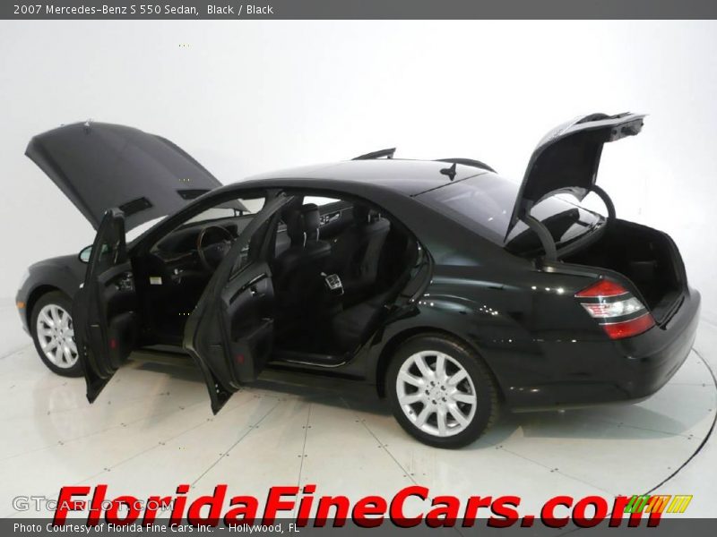 Black / Black 2007 Mercedes-Benz S 550 Sedan
