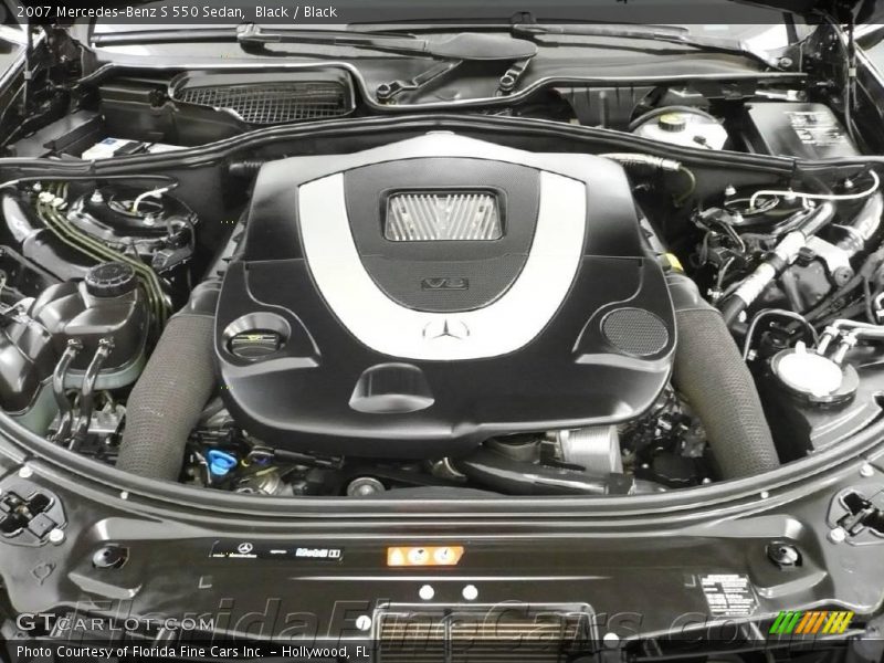 Black / Black 2007 Mercedes-Benz S 550 Sedan