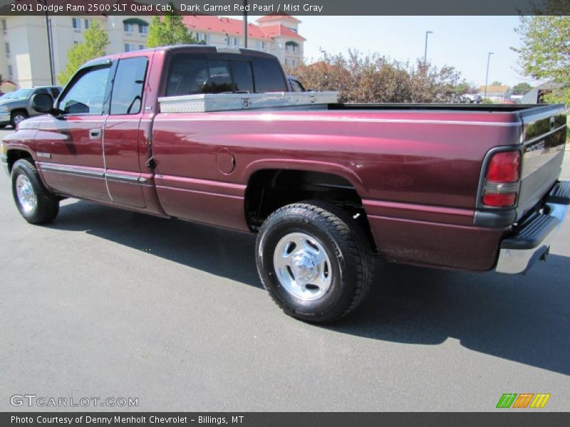 Dark Garnet Red Pearl / Mist Gray 2001 Dodge Ram 2500 SLT Quad Cab