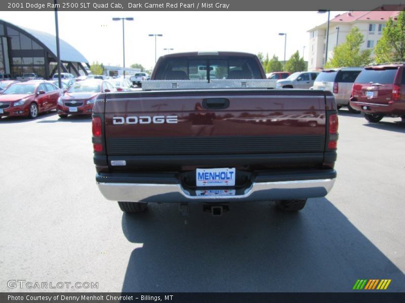 Dark Garnet Red Pearl / Mist Gray 2001 Dodge Ram 2500 SLT Quad Cab