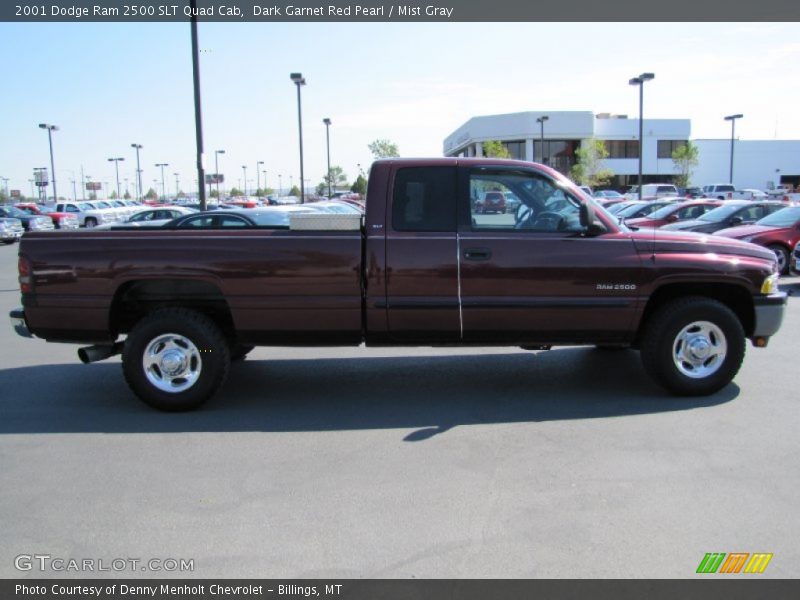 Dark Garnet Red Pearl / Mist Gray 2001 Dodge Ram 2500 SLT Quad Cab