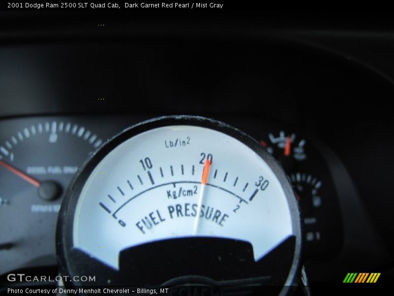Dark Garnet Red Pearl / Mist Gray 2001 Dodge Ram 2500 SLT Quad Cab