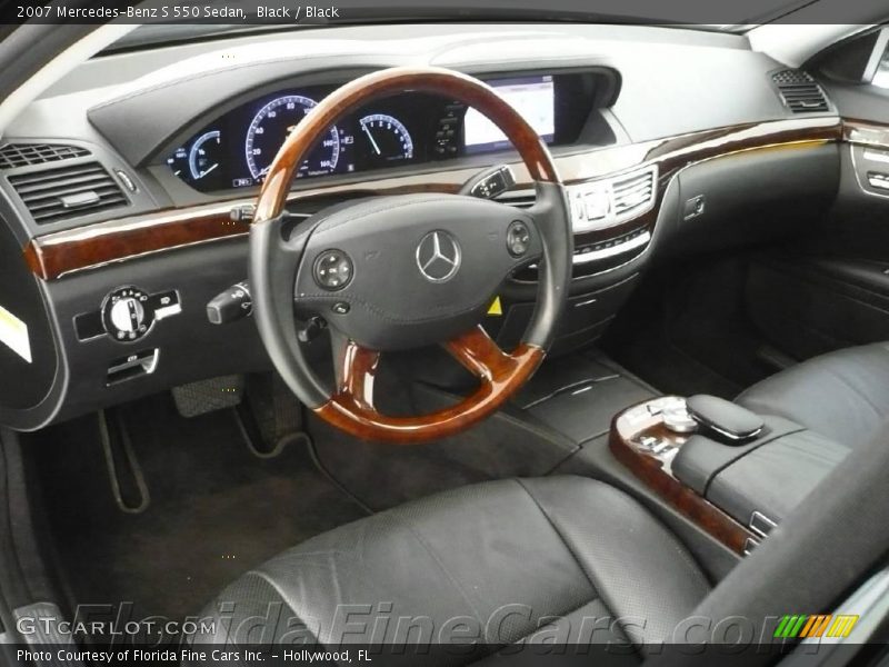 Black / Black 2007 Mercedes-Benz S 550 Sedan
