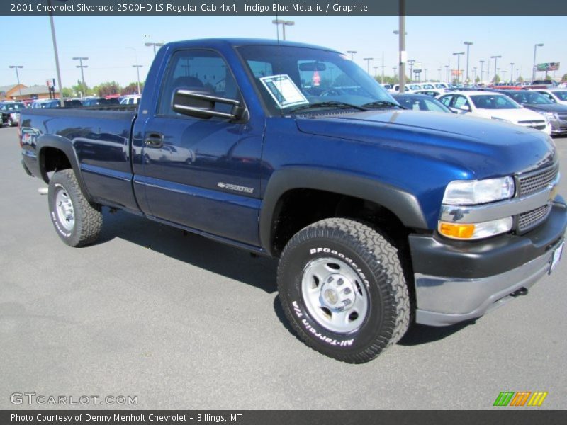 Indigo Blue Metallic / Graphite 2001 Chevrolet Silverado 2500HD LS Regular Cab 4x4