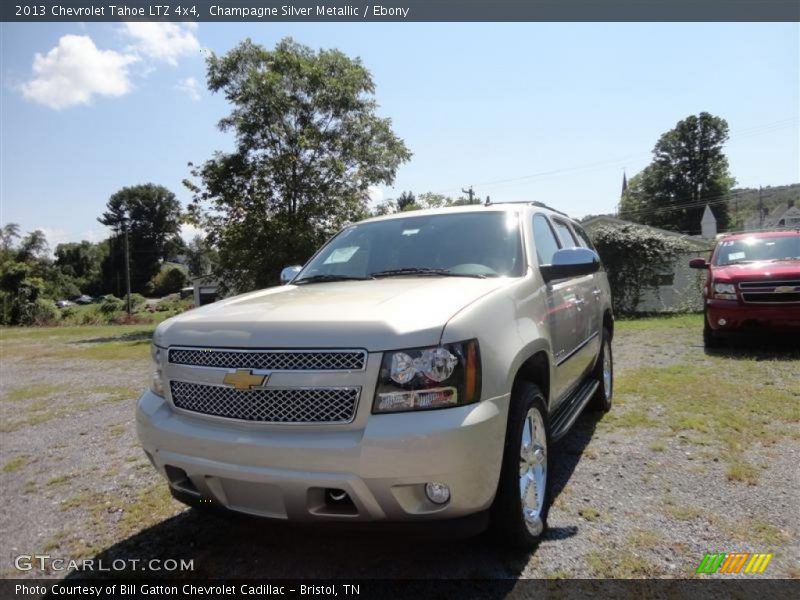 Champagne Silver Metallic / Ebony 2013 Chevrolet Tahoe LTZ 4x4