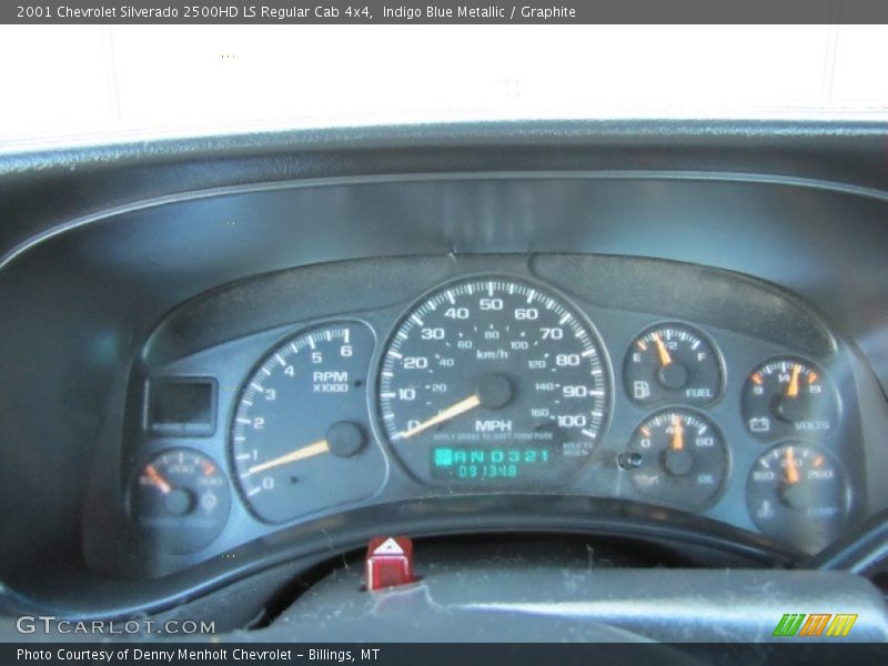 Indigo Blue Metallic / Graphite 2001 Chevrolet Silverado 2500HD LS Regular Cab 4x4