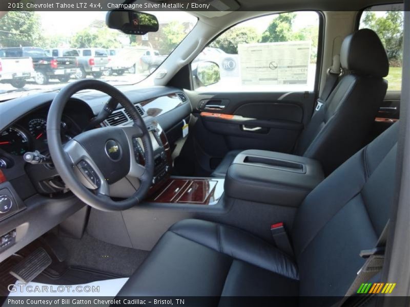 Champagne Silver Metallic / Ebony 2013 Chevrolet Tahoe LTZ 4x4